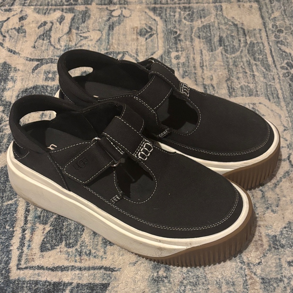 UGG Black EZ duzzit t strap